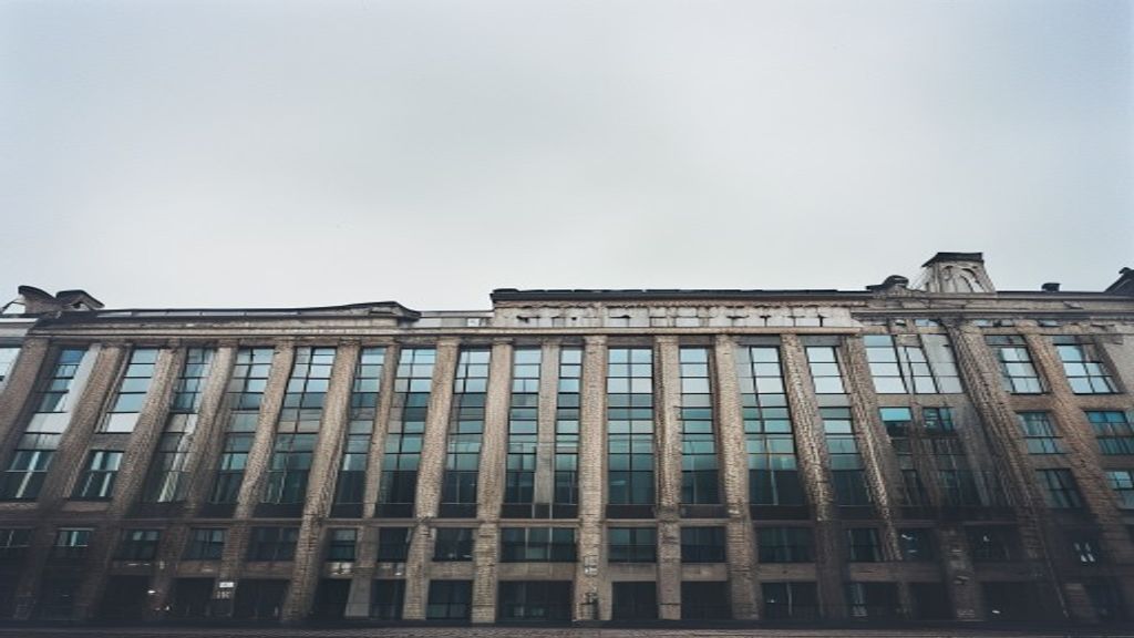 The European Commission building facade in Brussels under an overcast sky